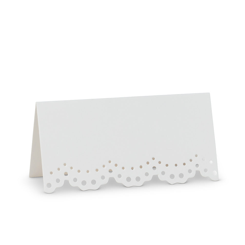 Lace Edge Folded Placecards 12pk