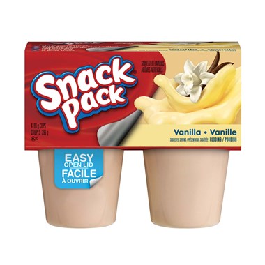 Snackpack Vanilla Pudding Cups 4 x 99g