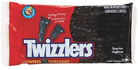 Twizzlers Twists Black Licorice  375g