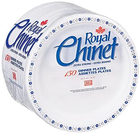 Paper Dinner Plates 10 3/8" Royal Chinet 150 Pk