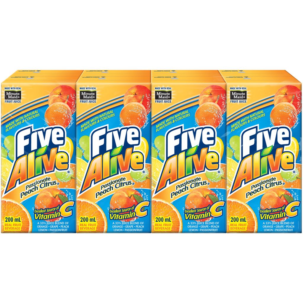 Five Alive Passionate Peach Citrus Juice  8 x 200ml