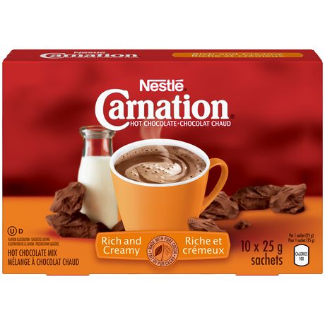 Nestle Carnation Rich & Creamy Hot Chocolate Sachets 10ct x 25g