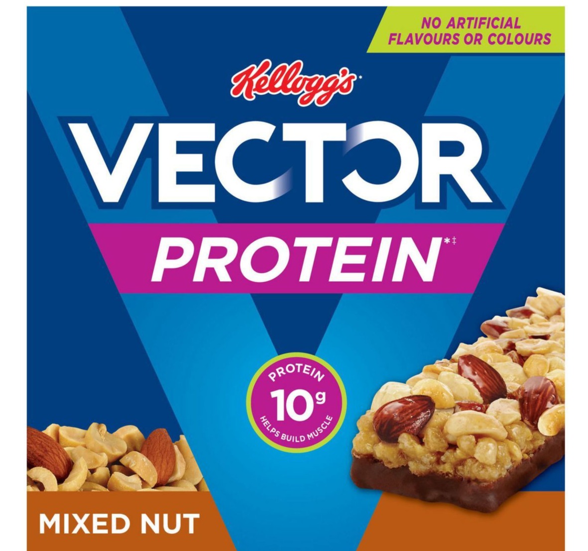 Kellogg's Vector Protein  Mixed Nut Bars  4 x 10g