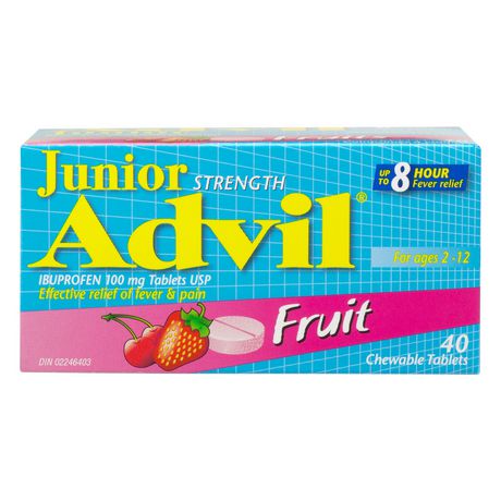 Advil Junior Fruit Flavor 40 Chewable Tablets