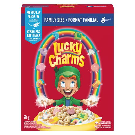 General Mills Lucky Charms  Family Size Frosted Toasted Oat Cereal 526 g