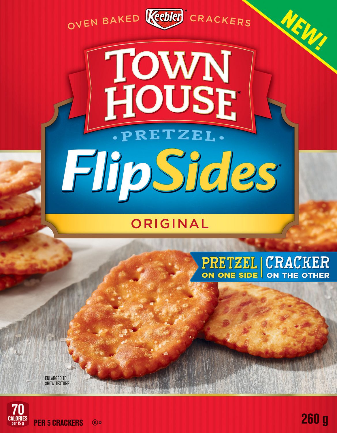 Town House Flip Sides Original  Pretzel Cracker 260g