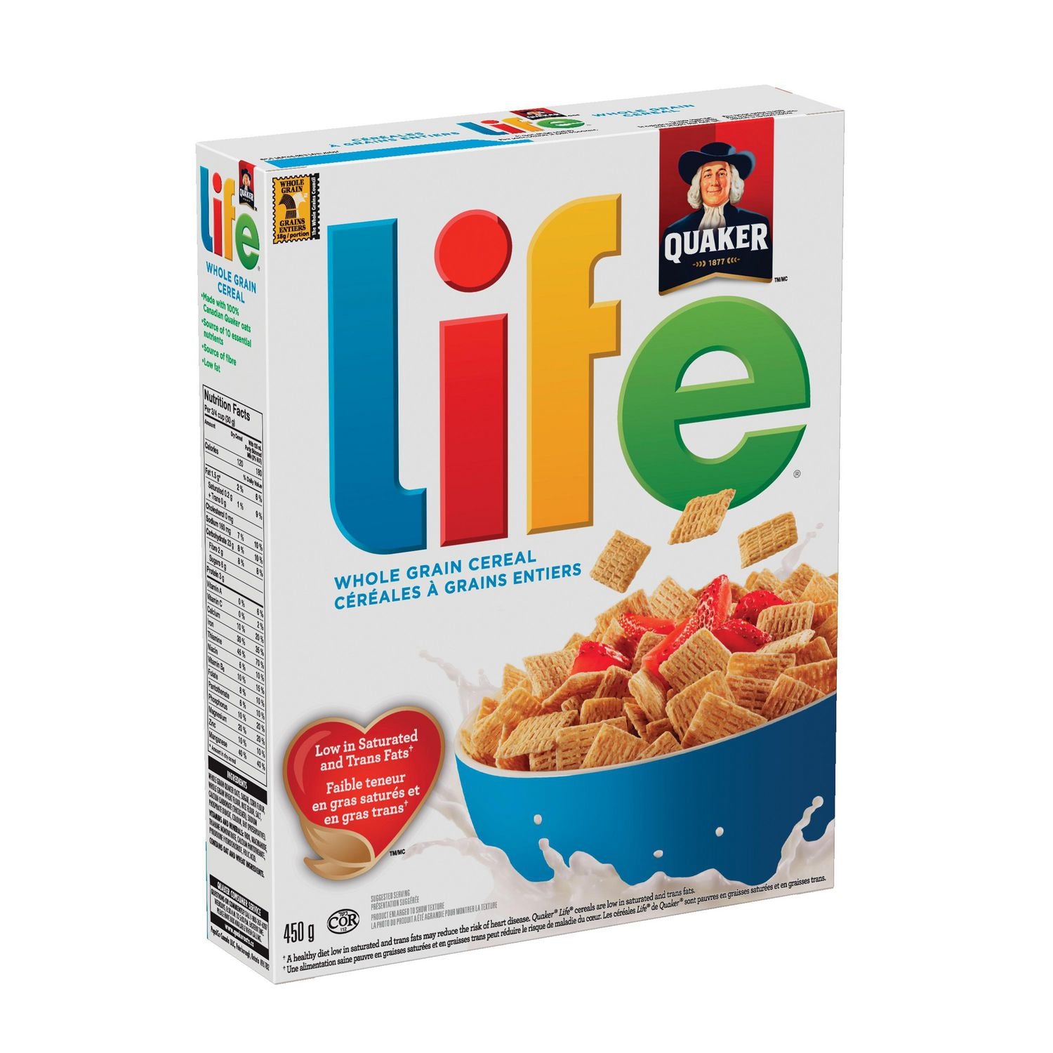 Quaker Life Whole Grain Cereal 450g