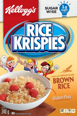 Kellogg's Gluten Free Brown Rice Krispies Cereal 340g