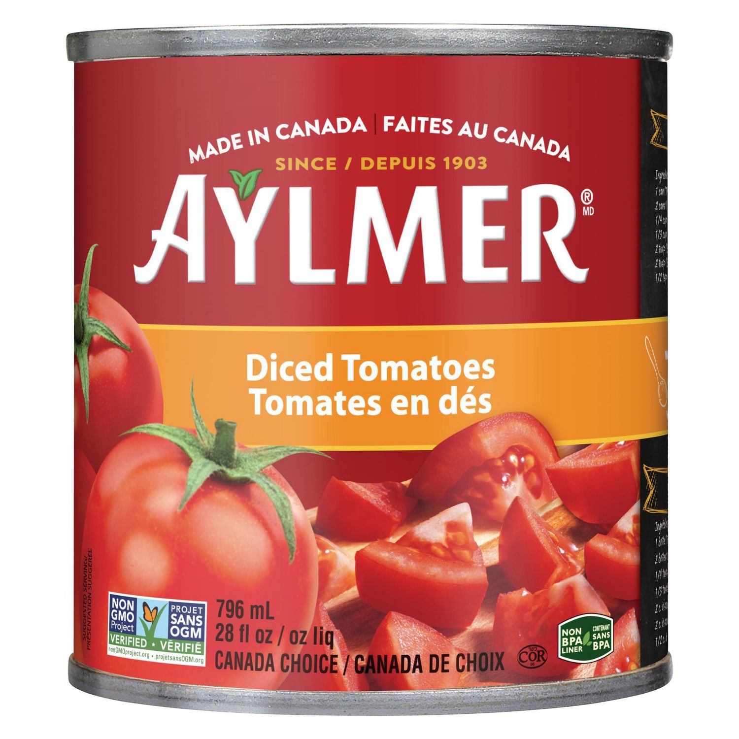 Aylmer Diced Tomatoes  796ml