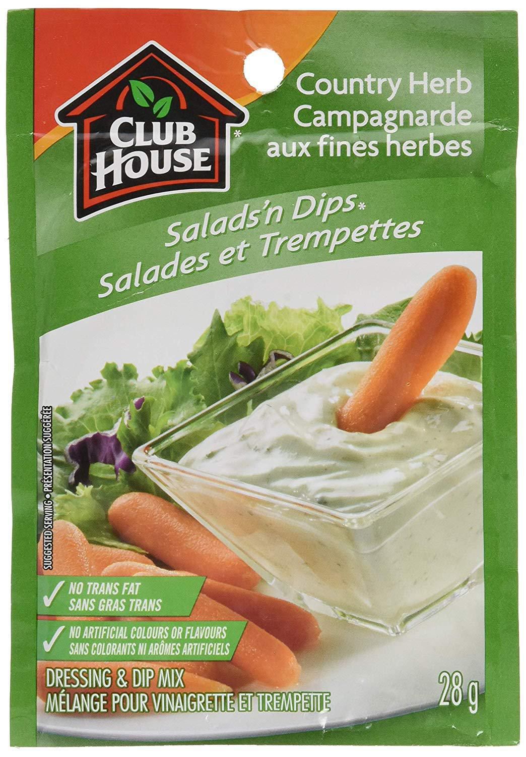 Club House Country Herb Dressing &  Dip Mix  28g