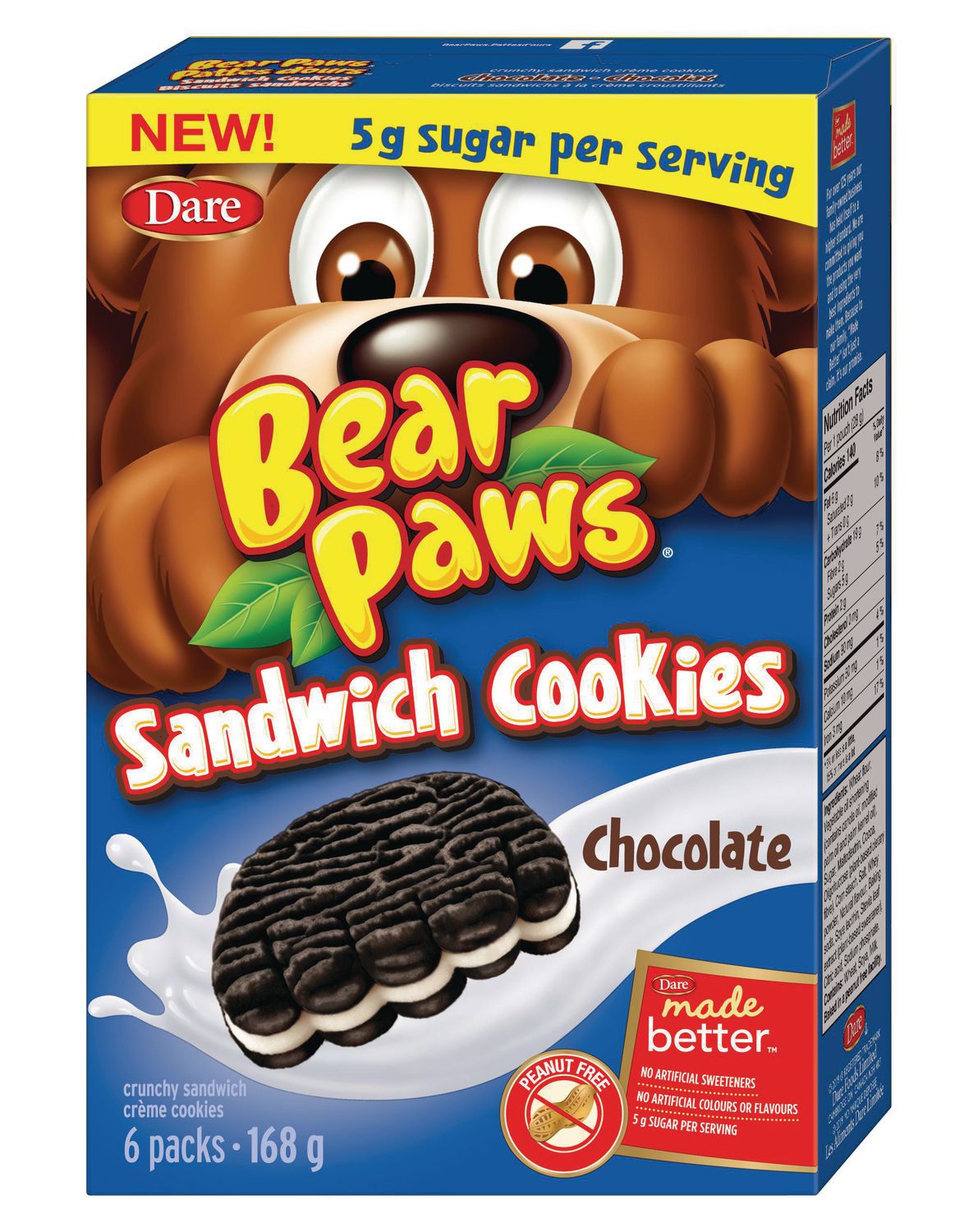 Cookies Bear Paws Chocolate 6 x 168g