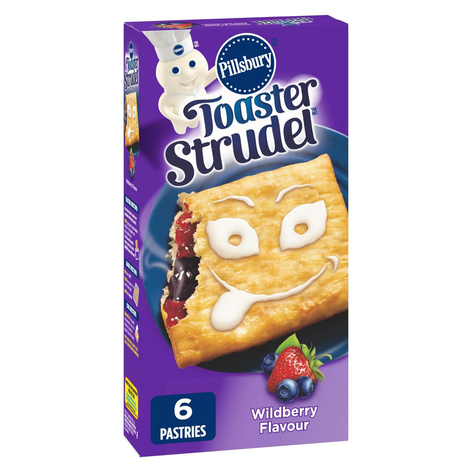 Pillsbury Wildberry Flavour Toaster Strudel 6 x 326