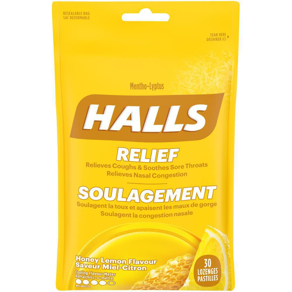 Halls Honey Lemon Flavour 30 ct