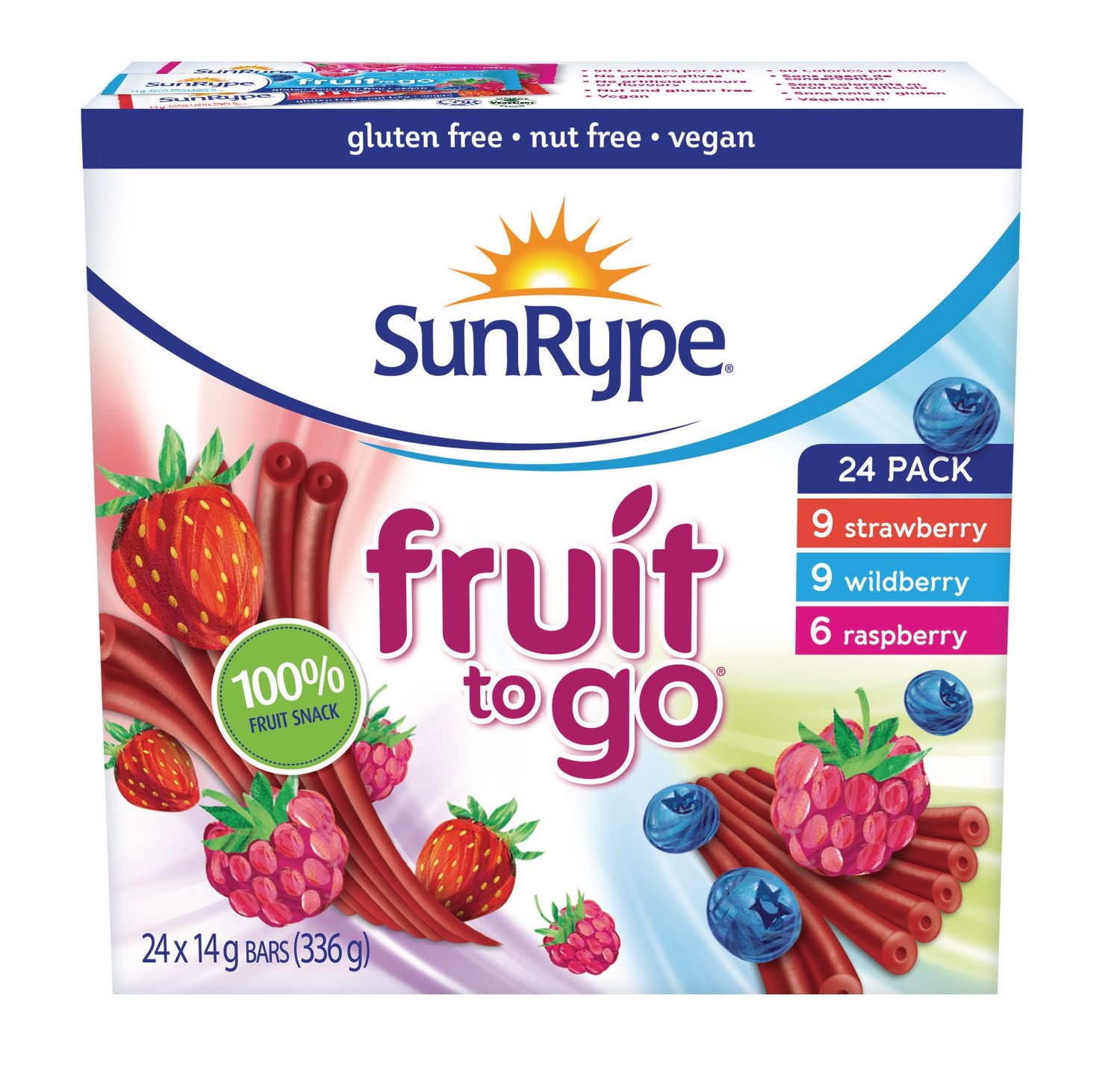 Sun Rype Fruit To Go Bars 72 x 14g