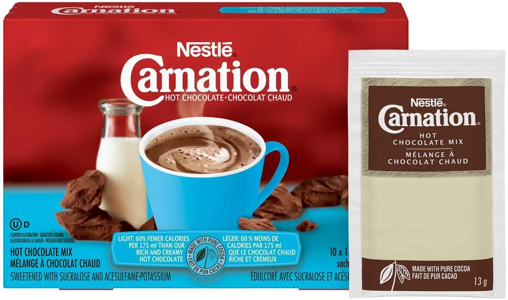 Nestle Carnation Light Hot Chocolate 10 x 13g