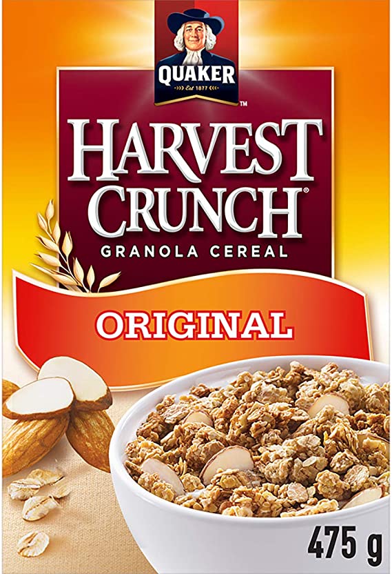 Quaker Harvest Crunch Original Granola Cereal 475g