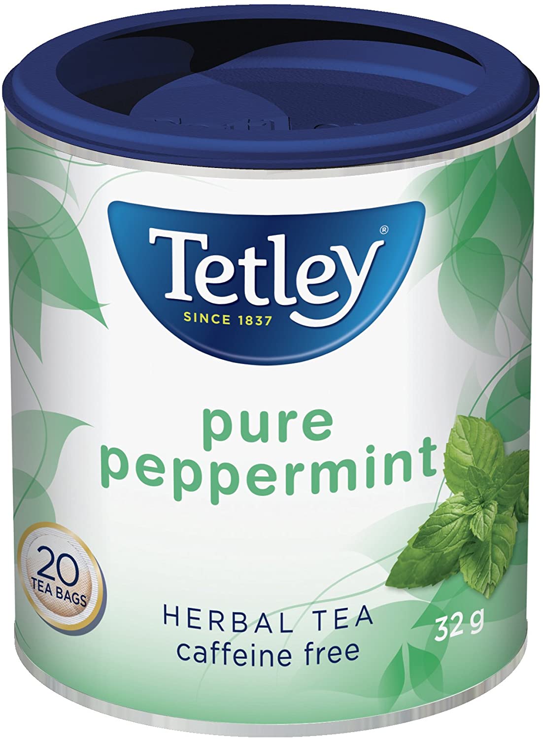 Tetley Pure Peppermint Caffeine Free Herbal  Tea 20ct