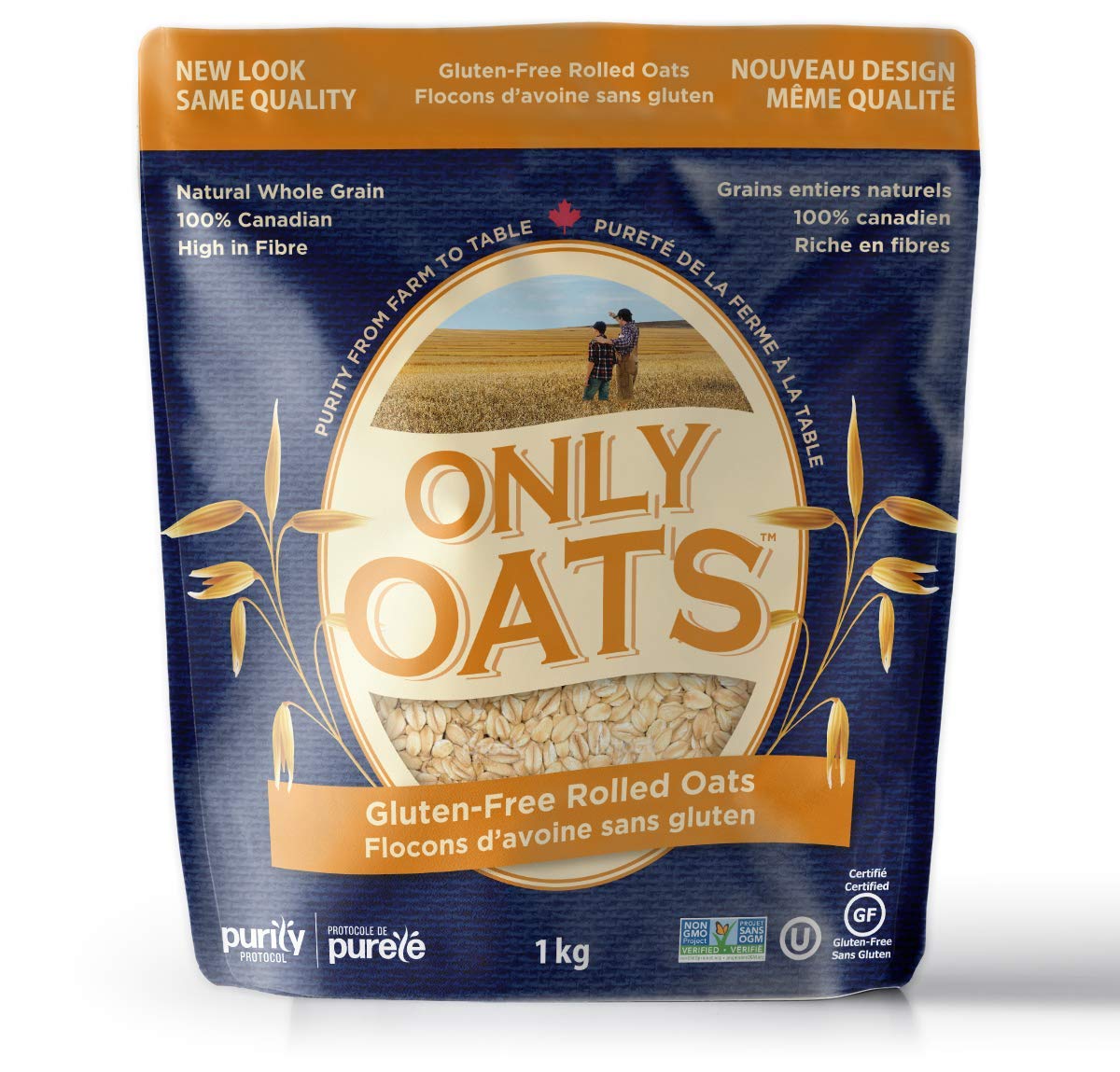 Only Oats Gluten Free Natural Whole Grain Rolled Oats 1kg