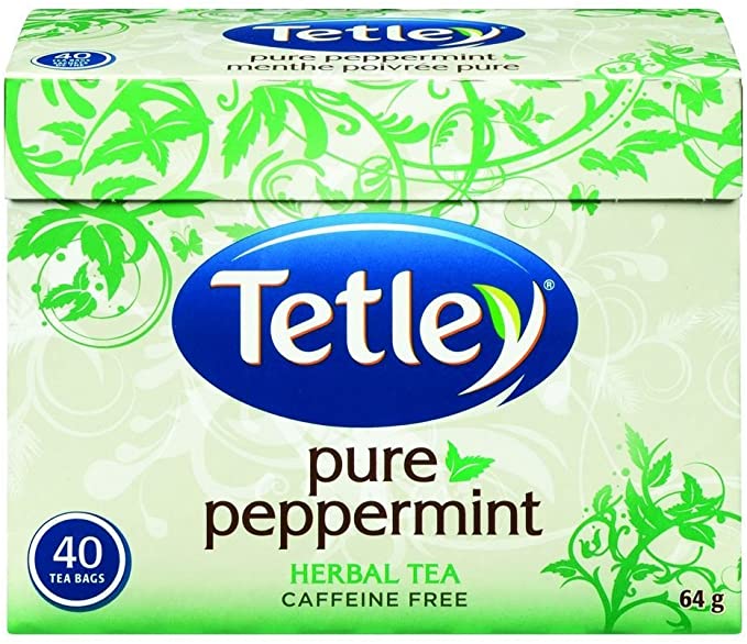 Tetley Pure Peppermint Caffeine Free Herbal Tea 40 x  64g