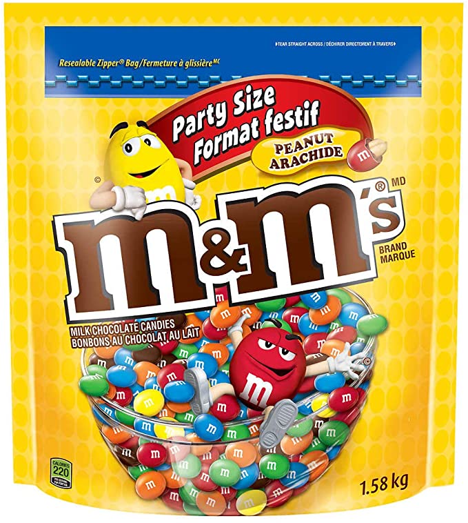 M&M's Peanut Milk Chocolate Candies 1.58kg