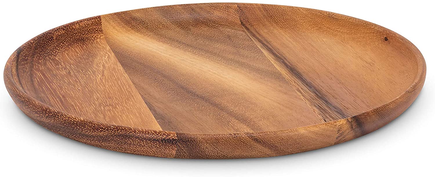 Round Wood Chop Plate 10"