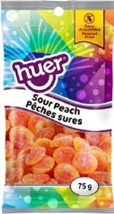 Huer Sour Peach Chewy Candies  75g