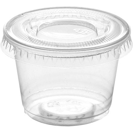 Plastic Condiment Cups With Lids 10pk