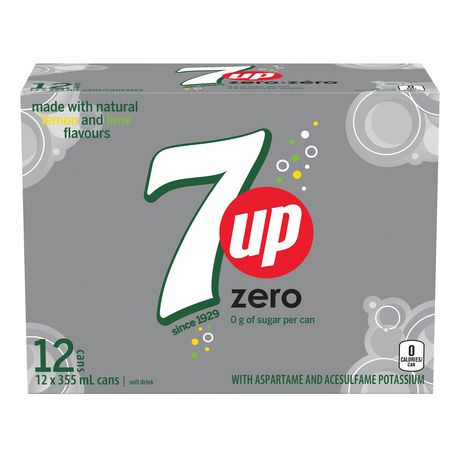 7-Up Zero Lemon Lime Soda 12  x 355ml