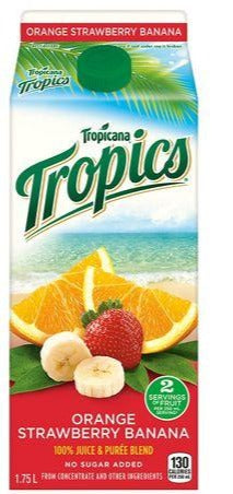 Tropicana Tropics Orange Strawberry Banana Juice 1.75L