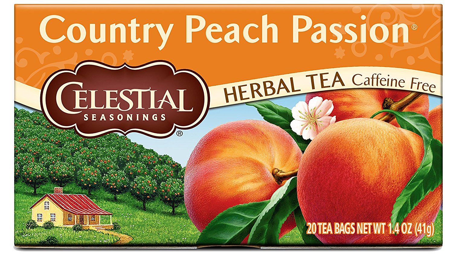 Celestial Country Peach Passion Caffeine Free Herbal Tea 41g