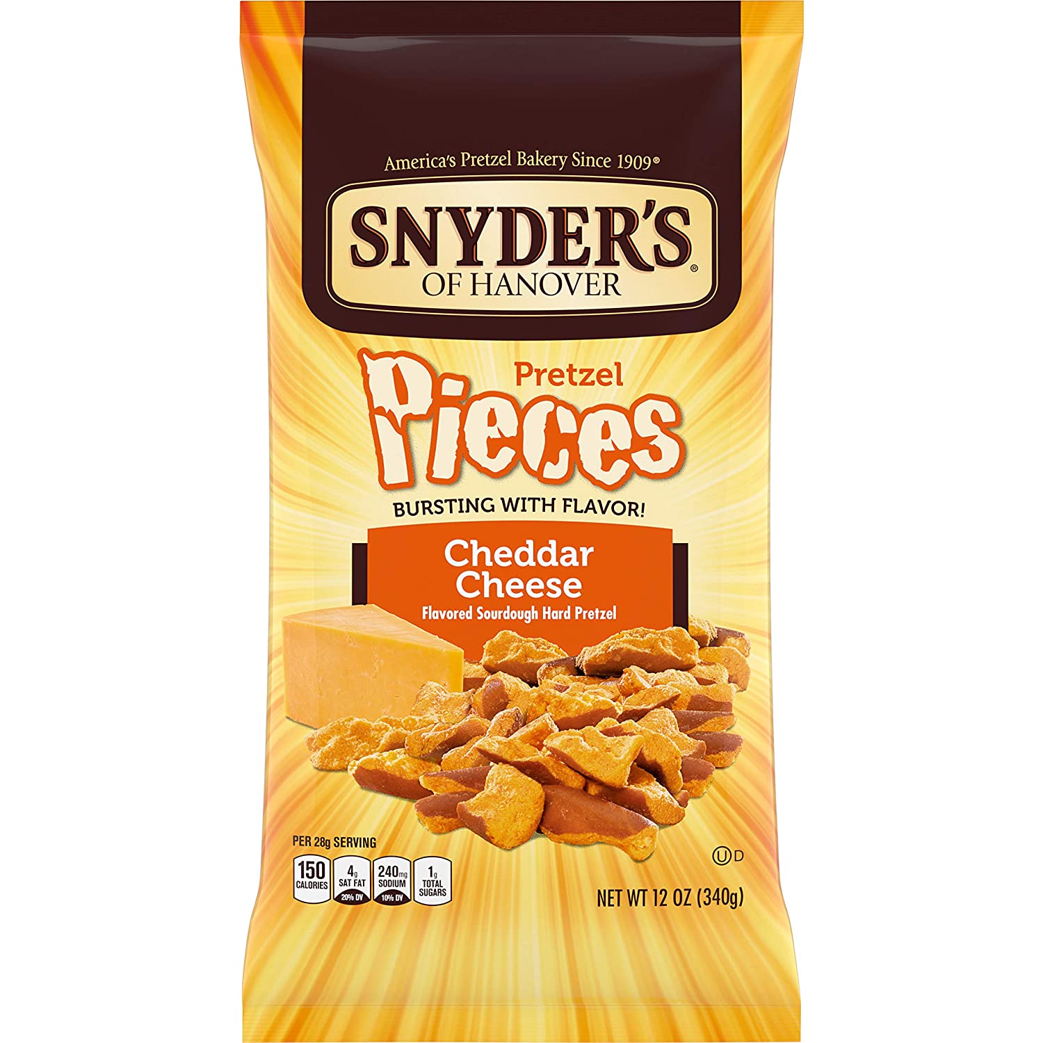 Snyder's of Hanover Cheddar Cheese  Pretzel Pieces 240g