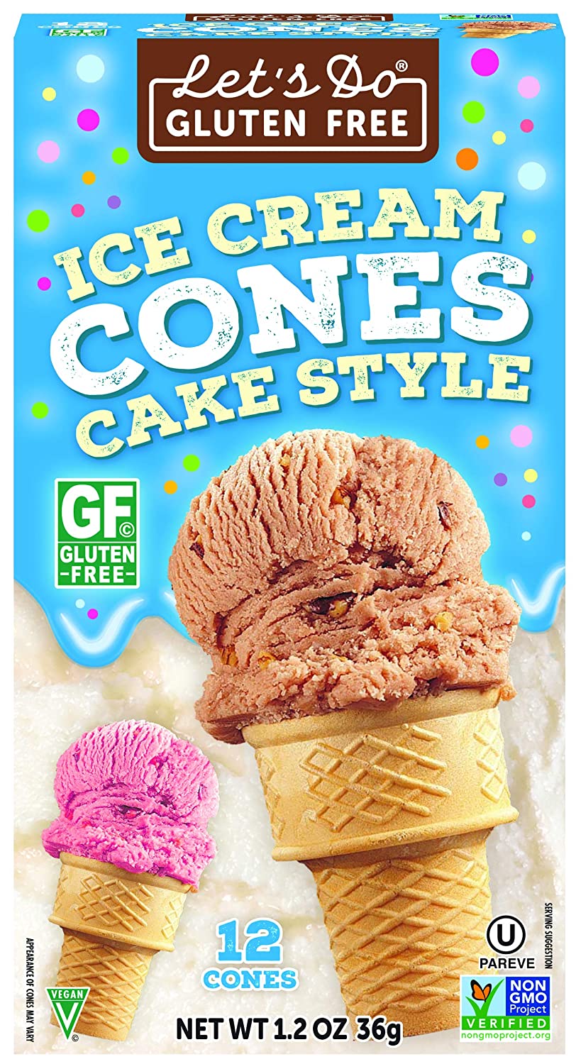 Let's Do Gluten Free Cake Style Ice Cream Cones 12ct