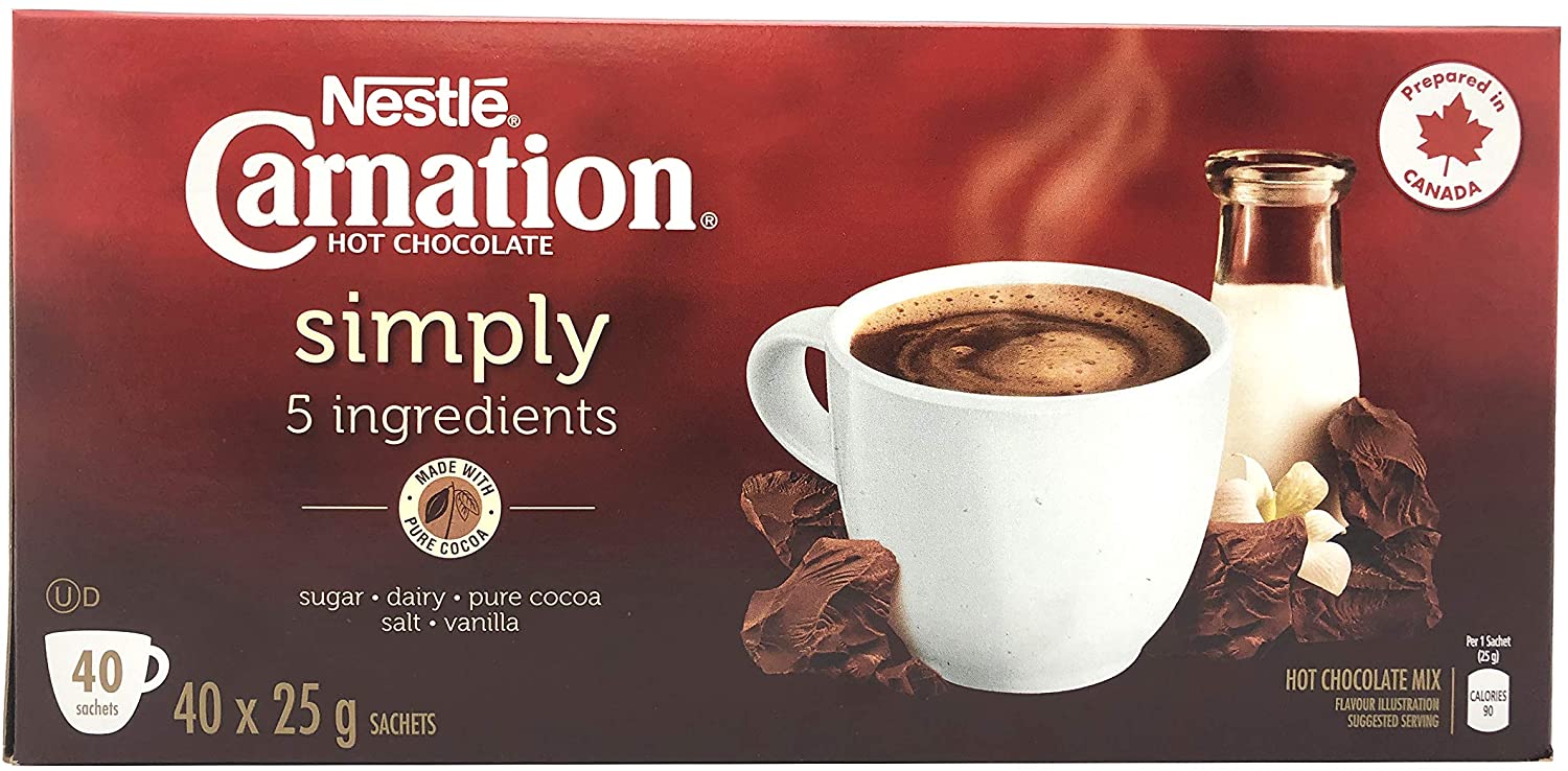 Nestle Carnation Hot Chocolate Sachets  40ct x 25g