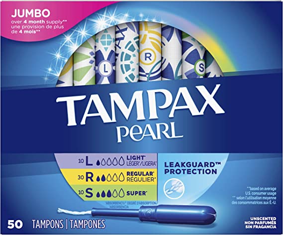 Tampax Pearl Jumbo  Tampons 50ct