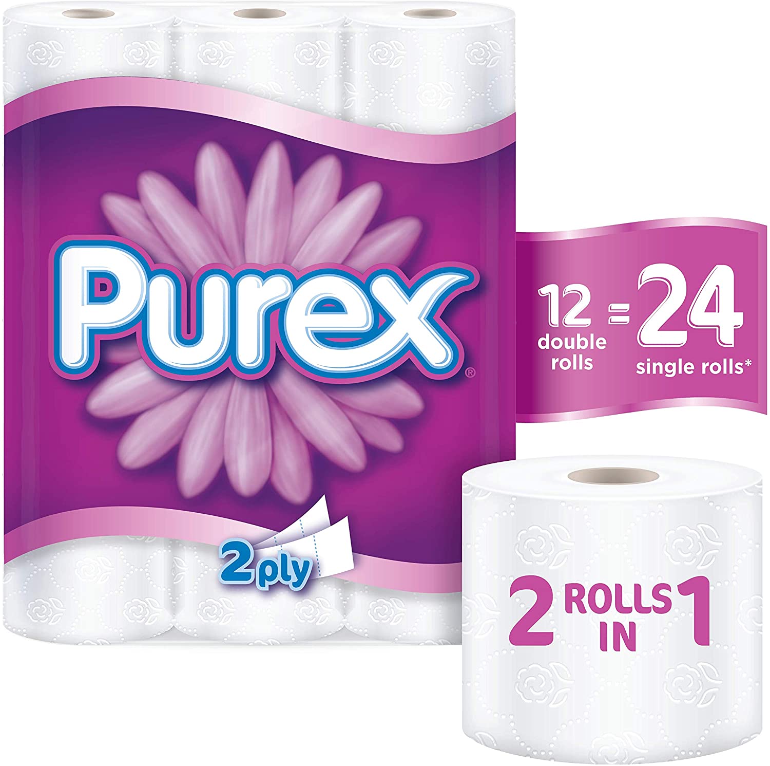 Purex 2-ply   Toilet Tissue 12 = 24 Rolls