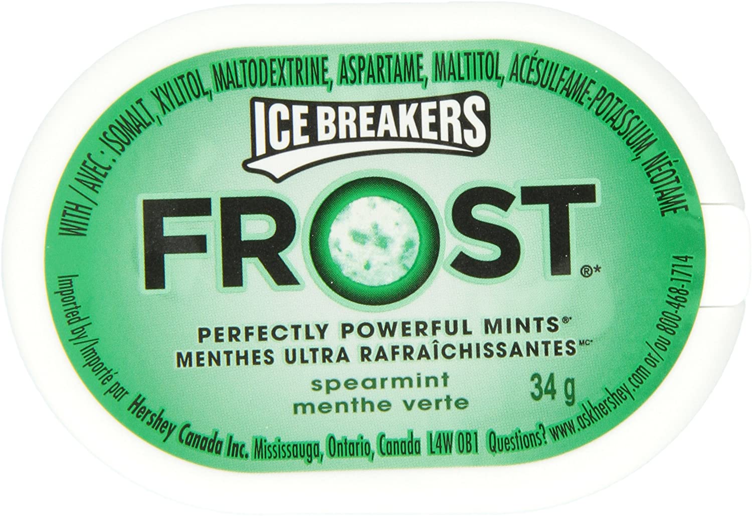 Icebreakers Frost Spearmint Powerful Mint Chewy Candies  34g