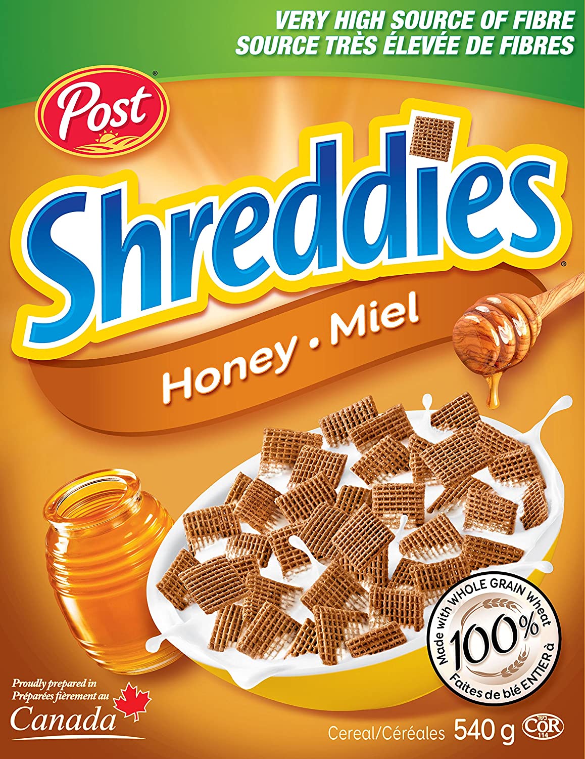 Post Honey Shreddies Cereal 540g