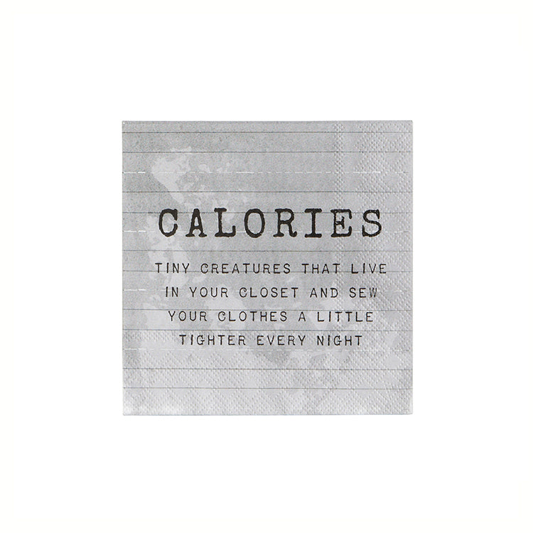 Paper Cocktail Napkin-Calories