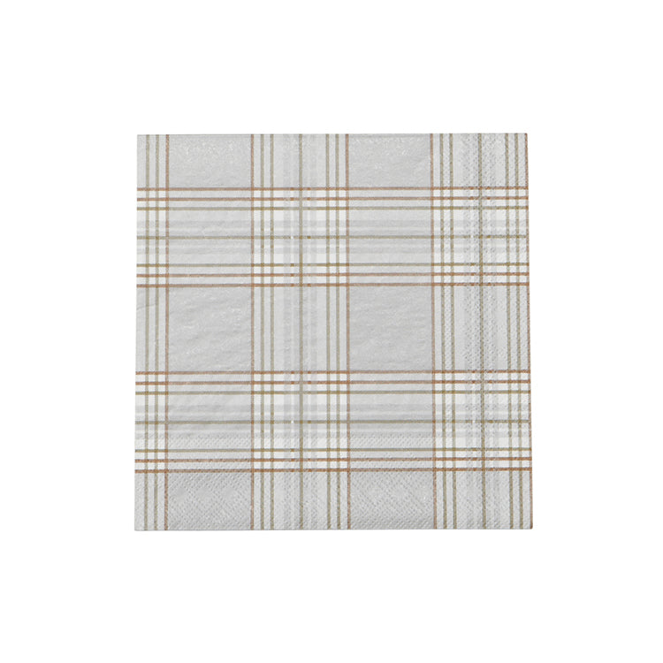 Harman Metallic Holiday Plaid Luncheon Napkins 20ct