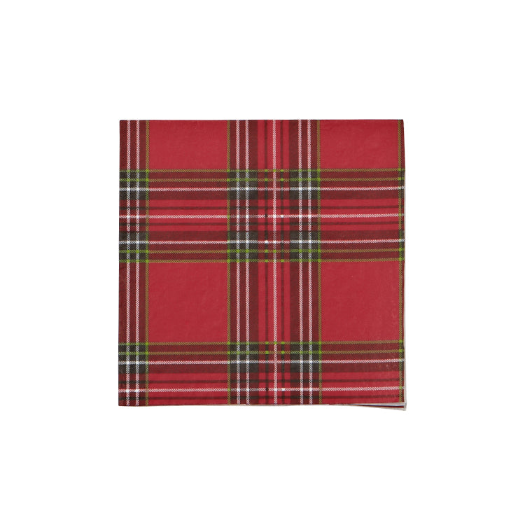 Plaid Cocktail Napkin 20ct