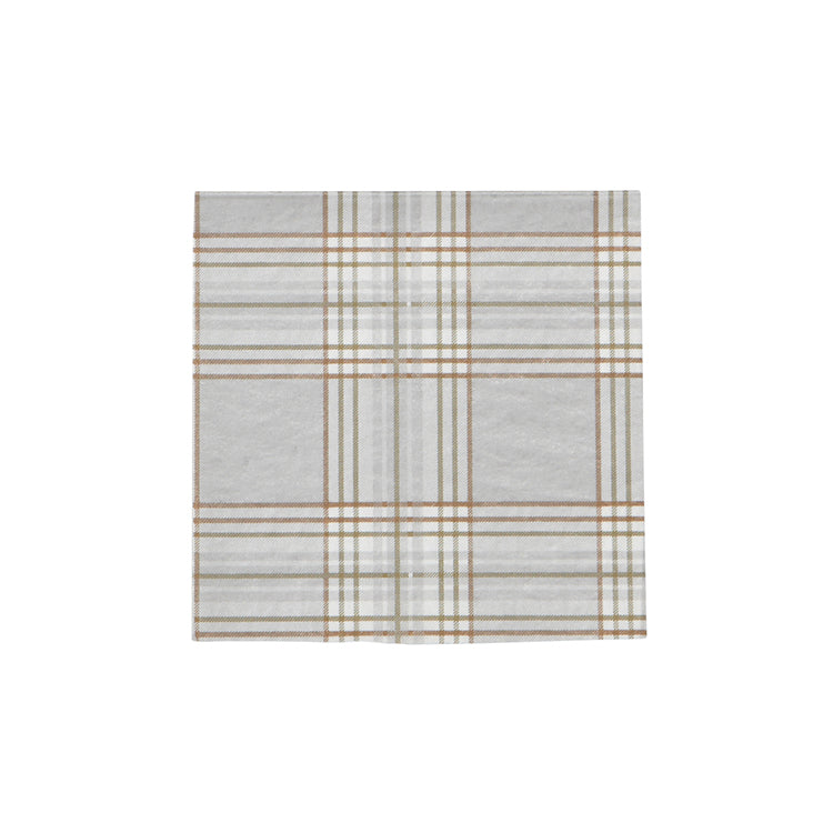 Harman Metallic Holiday Plaid Beverage Napkins 20ct