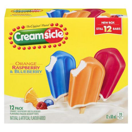 Creamsicle Frozen Flavored Dessert Bars 12 pack