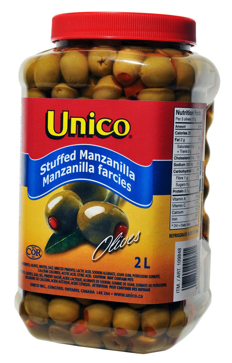 Unico Stuffed Manzanilla Olives 2L