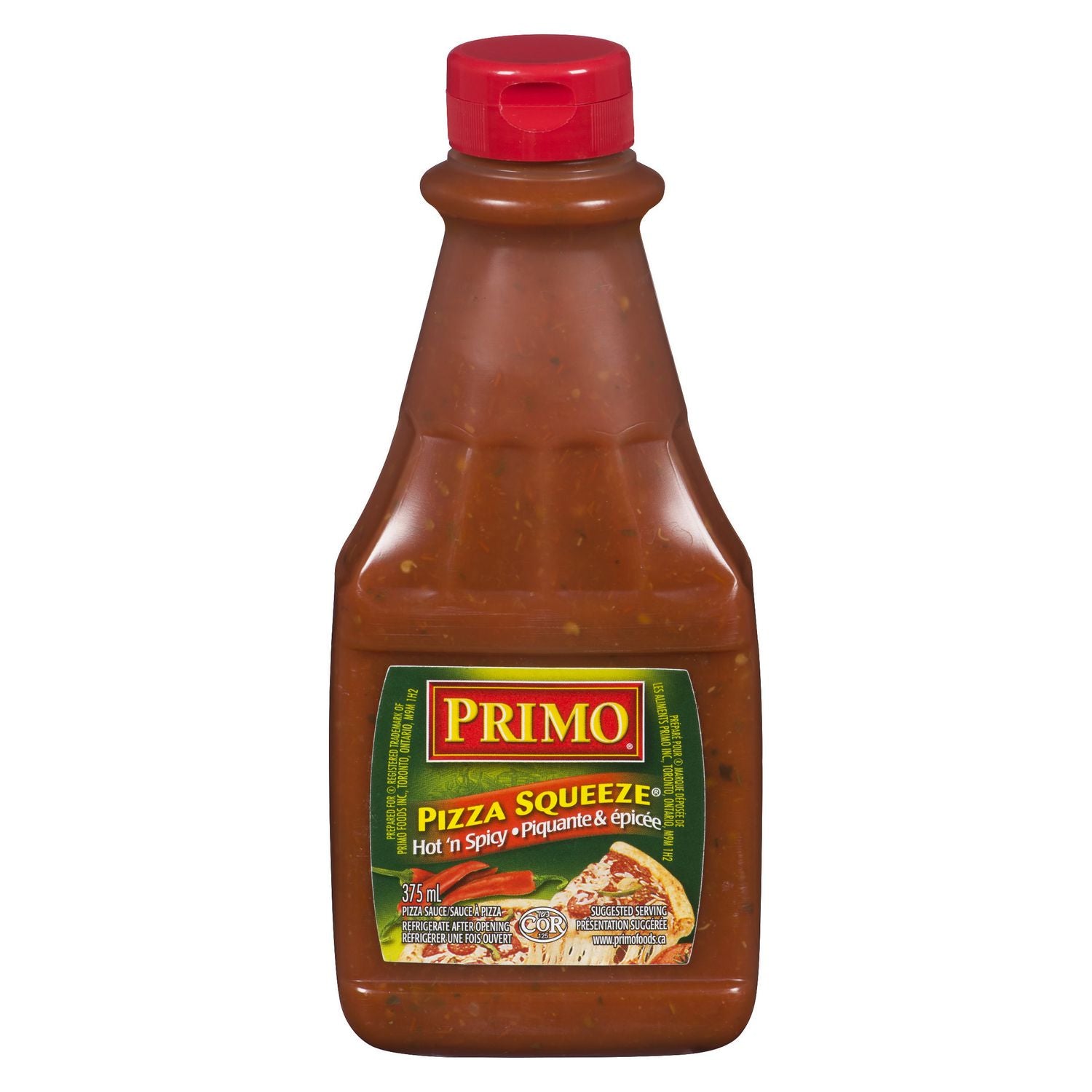 Primo Hot n Spicy Squeezable Pizza Sauce 375ml