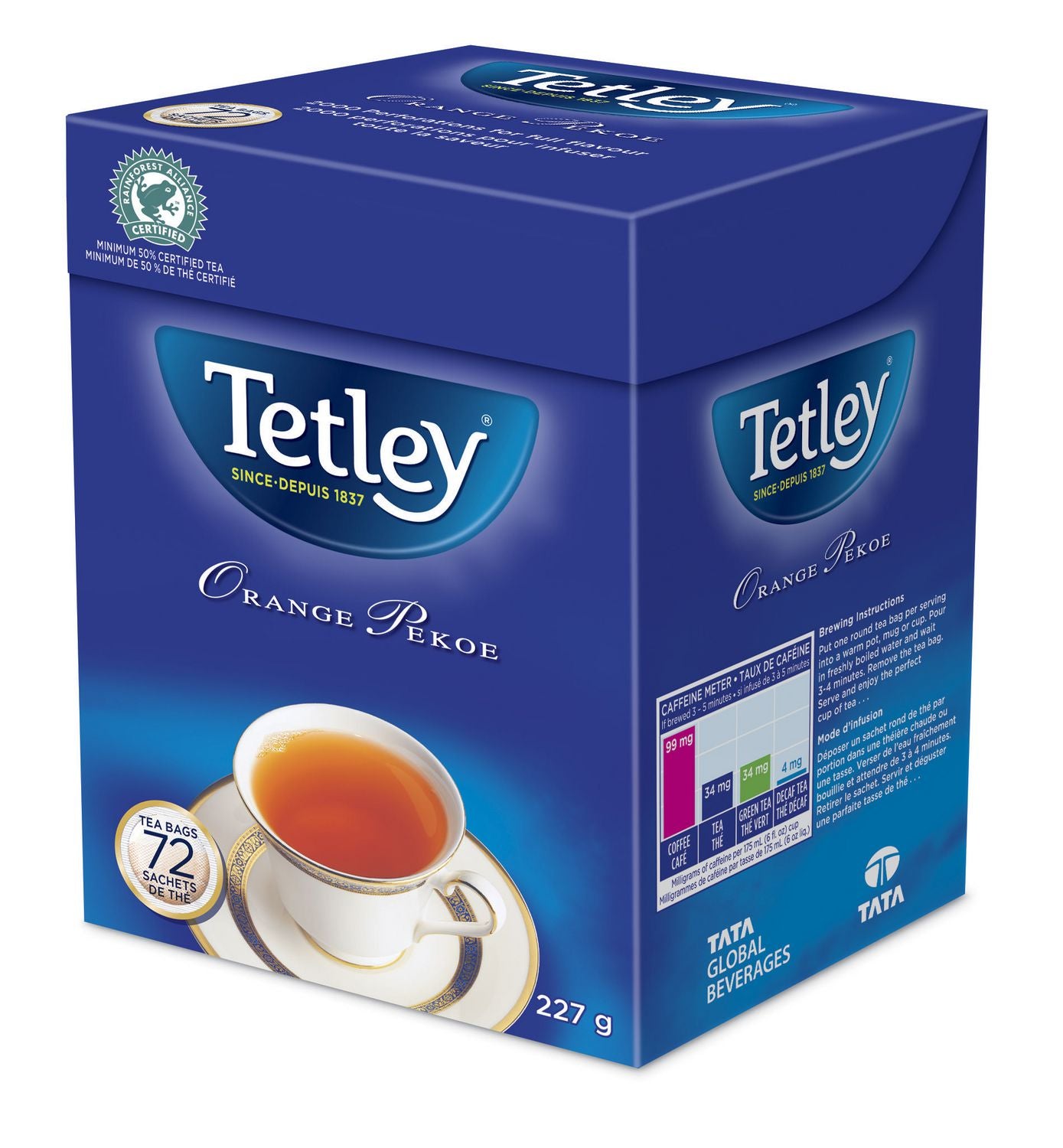 Tetley Orange Pekoe Tea Sachets 72 x 227g