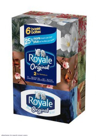 Royale Original 2 Ply Facial Tissue 6pk