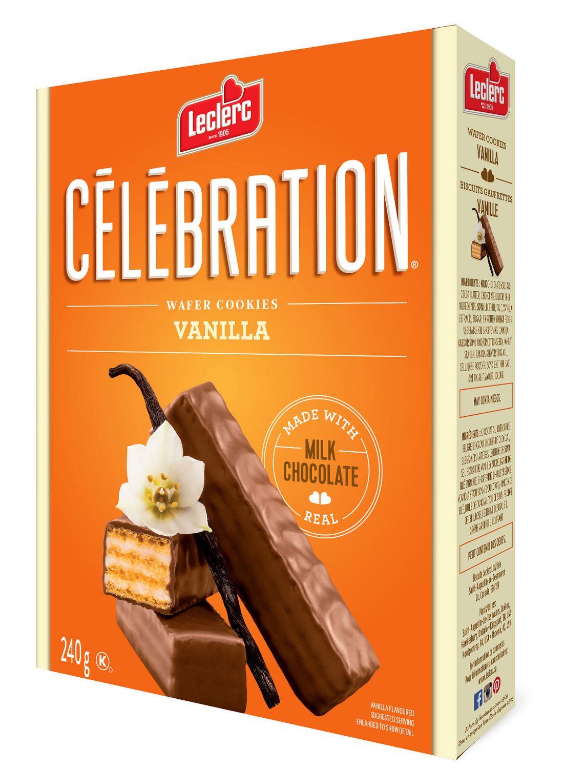 Leclerc Celebration Vanilla  Wafer Cookies  240g