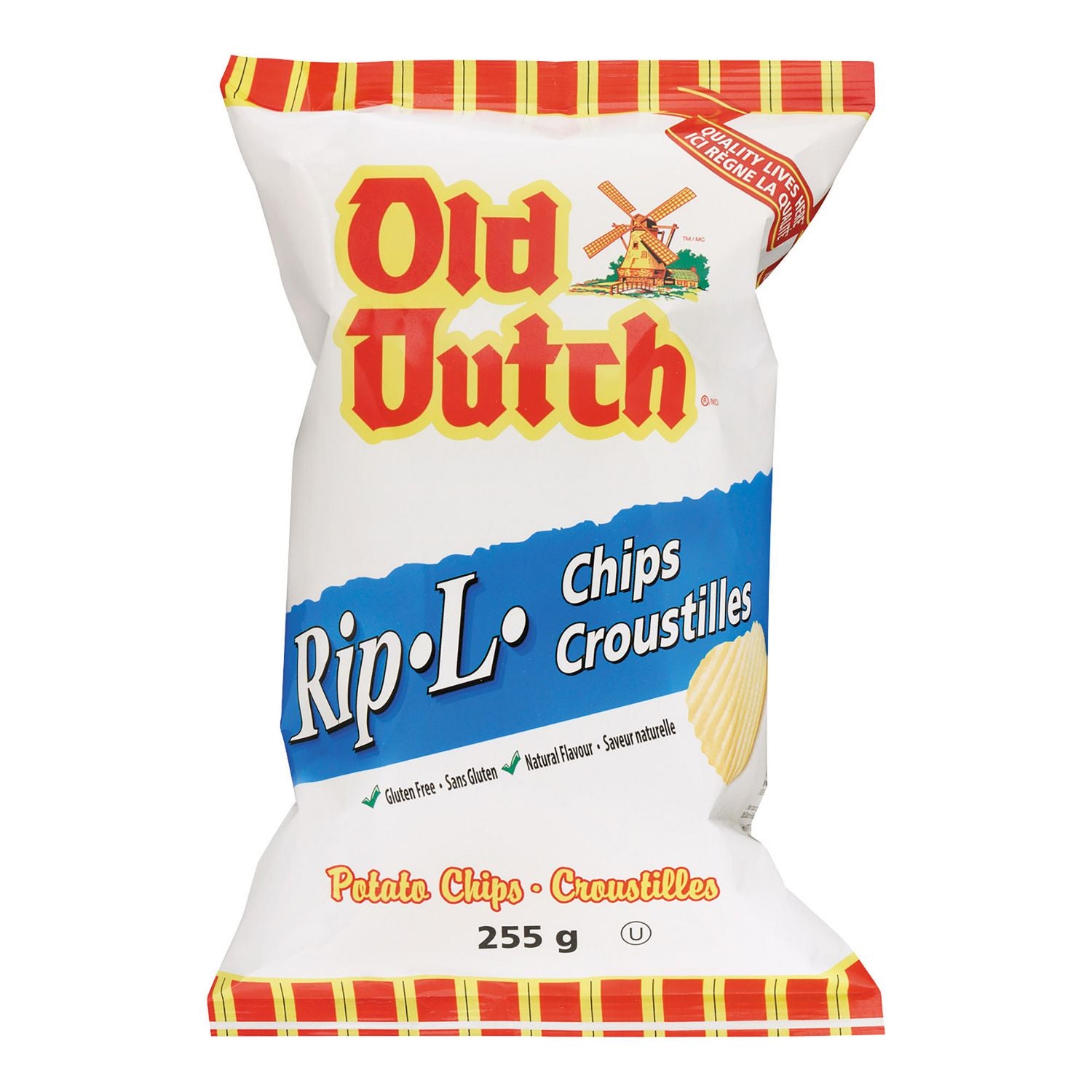 Old Dutch Rip-L Potato Chips  255g