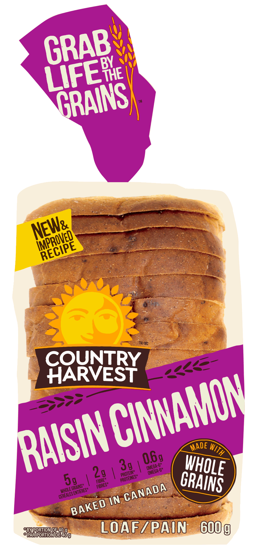 Country Harvest Cinnamon Raisin Bread 600g