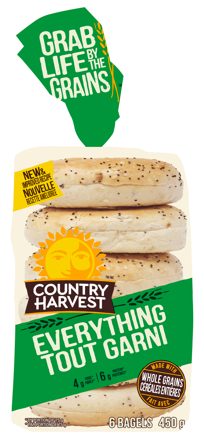 Country Harvest Everything Bagels 450g